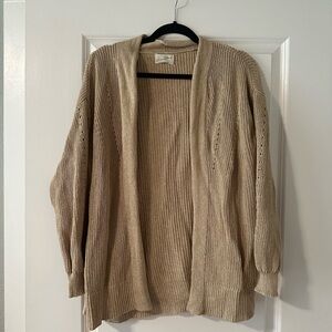 Universal Thread Women's Tan Open-Front Cardigan